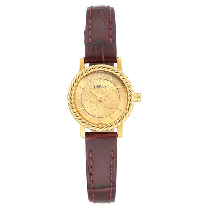 Titan Nebula Vintage 18k Gold Analog Women&
