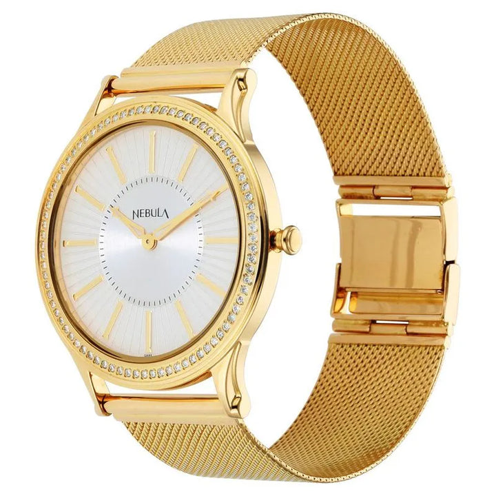 Titan Nebula Vintage Samrat NU5033DM01 Silver Dial Men&