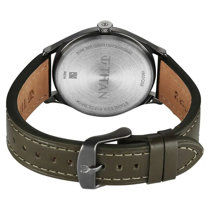 Titan Neo Basics 1802ql05 Green Dial Men&
