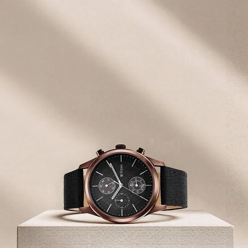 Titan Neo Splash Infinity Chrono NU1805QP01 Black Dial Men&