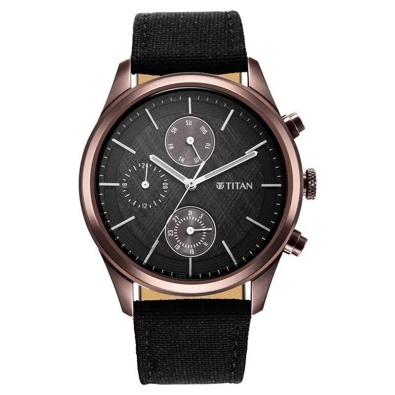 Titan Neo Splash Infinity Chrono NU1805QP01 Black Dial Men&