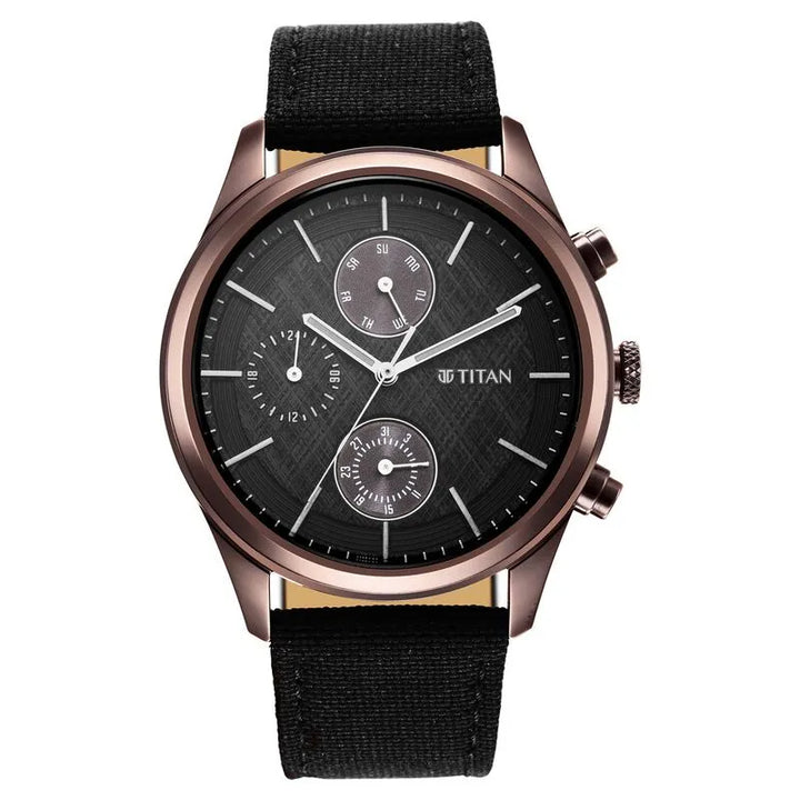 Titan Neo Splash Infinity Chrono NU1805QP01 Black Dial Men&