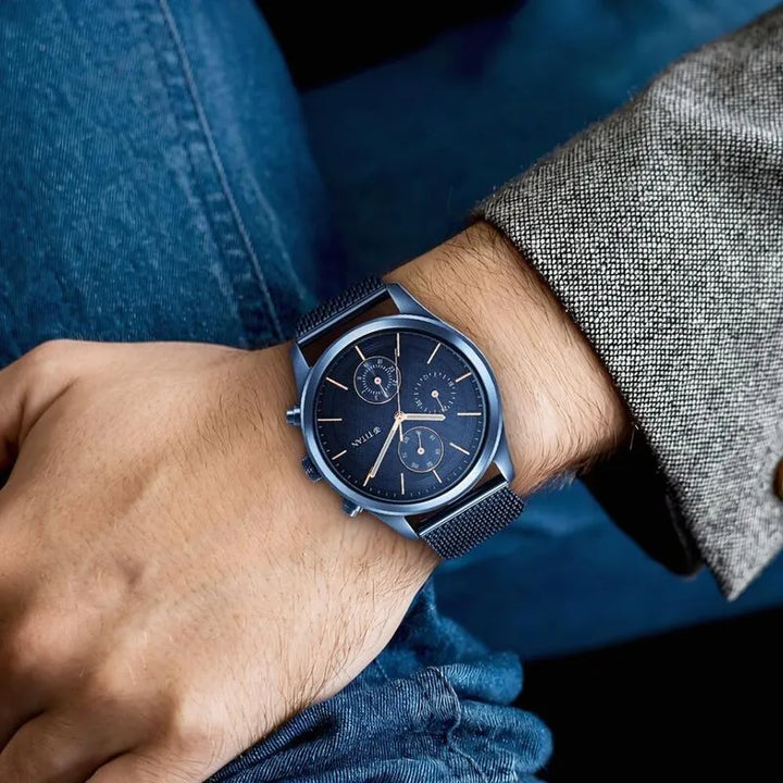Titan Neo Splash NU1805QM02 Blue Dial Men&