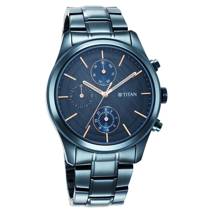 Titan Neo Splash Quartz Analog Blue Dial Men&