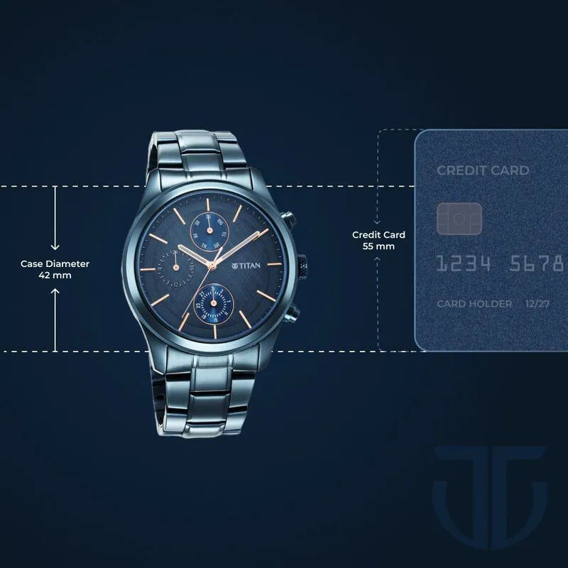 Titan Neo Splash Quartz Analog Blue Dial Men&
