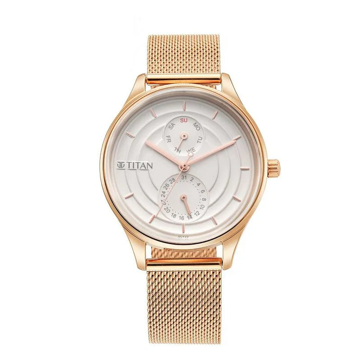 Titan Neo Workdays Silver Dial Quartz Multifunction Women&