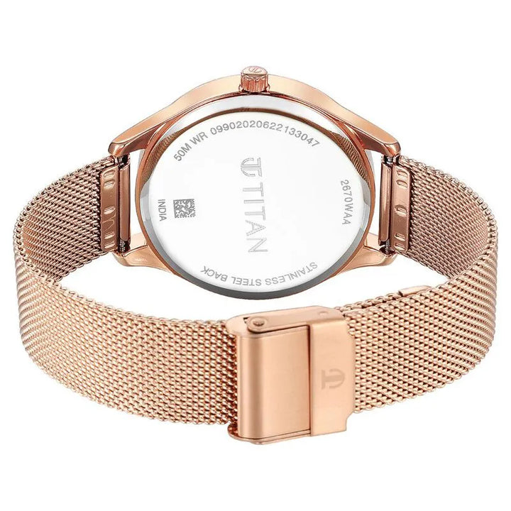 Titan Neo Workdays Silver Dial Quartz Multifunction Women&