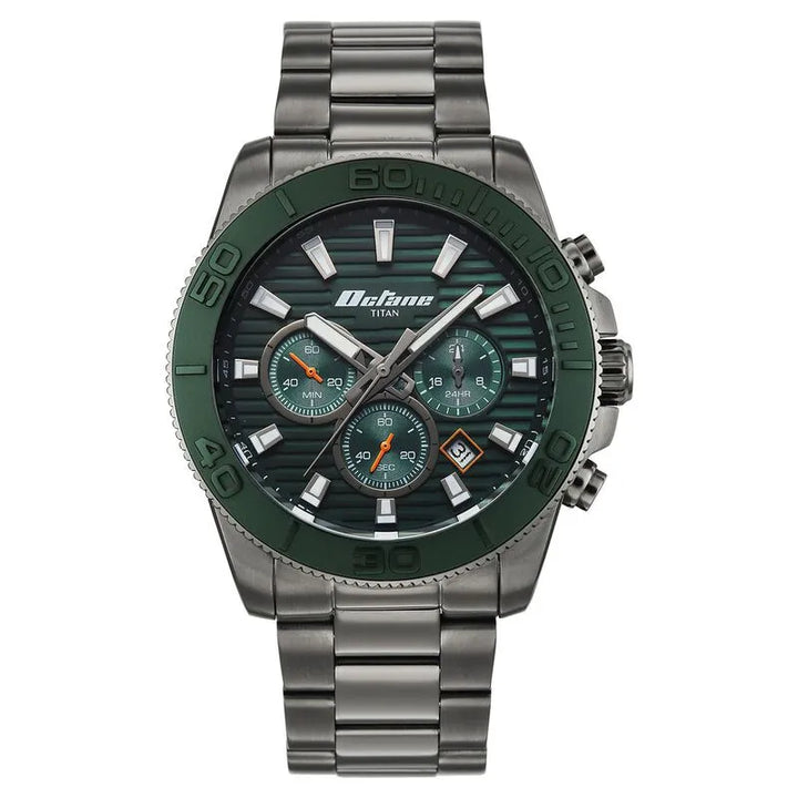 Titan Octane Accendo Chronograph Green Dial Men&