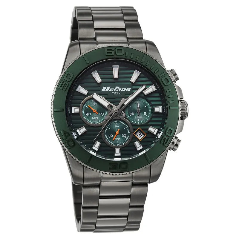 Titan Octane Accendo Chronograph Green Dial Men&