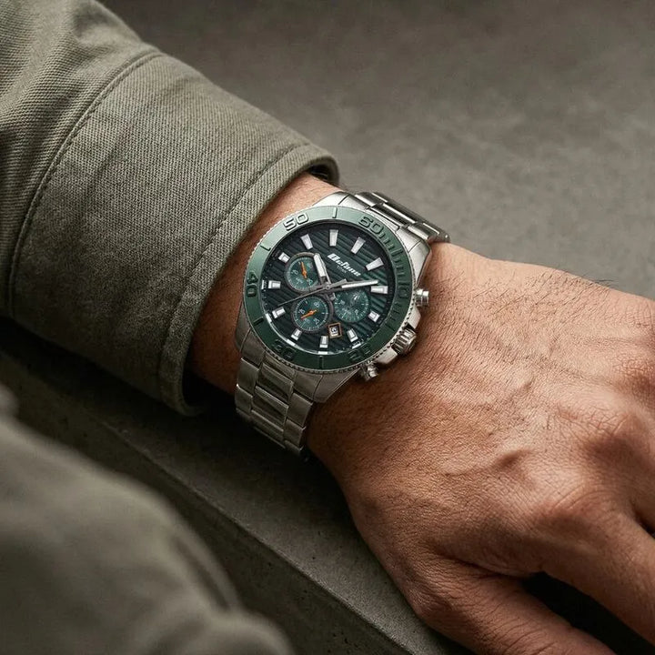 Titan Octane Accendo Chronograph Green Dial Men&