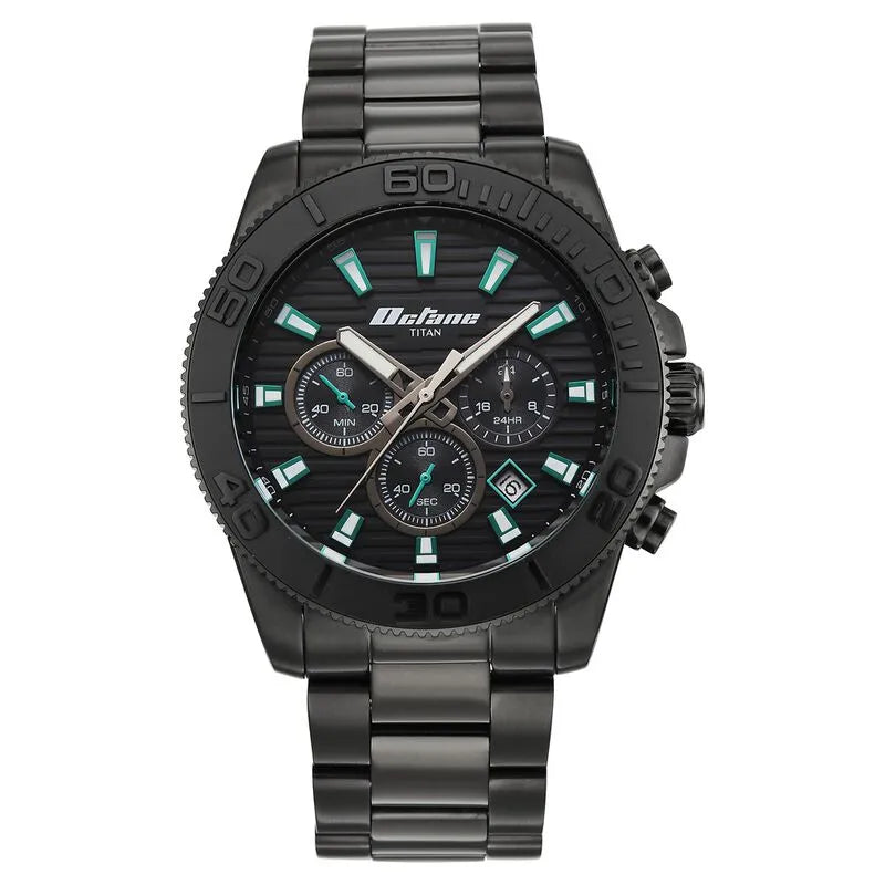 Titan Octane Gridline Accendo 90239nm01 Black Dial Men&