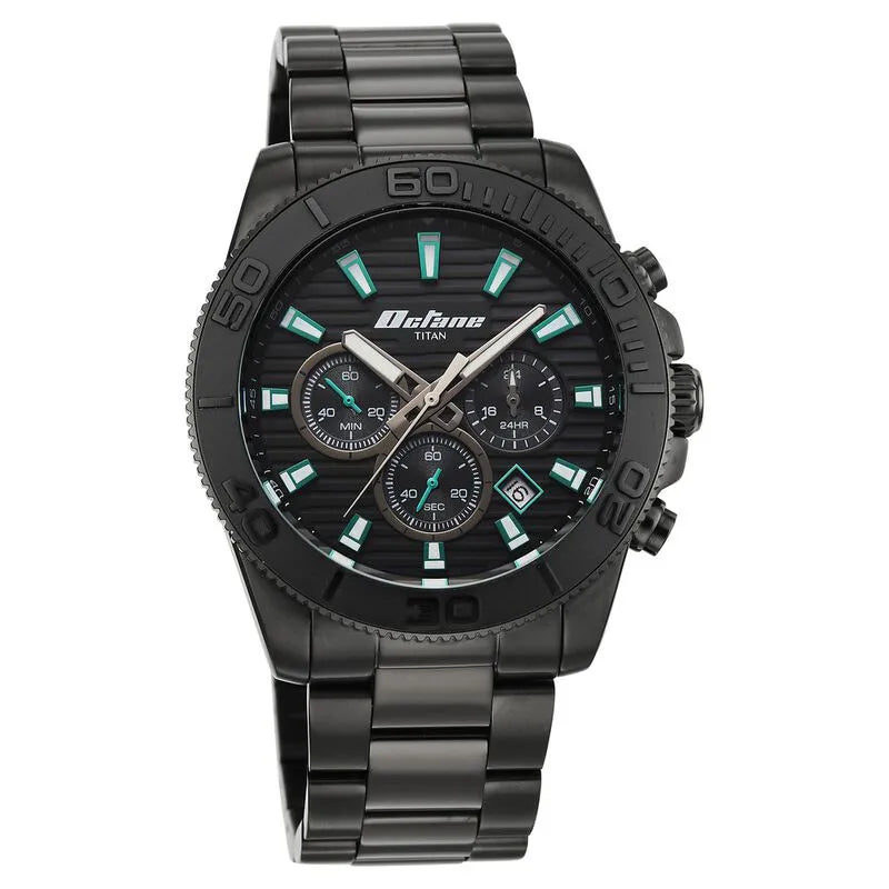 Titan Octane Gridline Accendo 90239nm01 Black Dial Men&