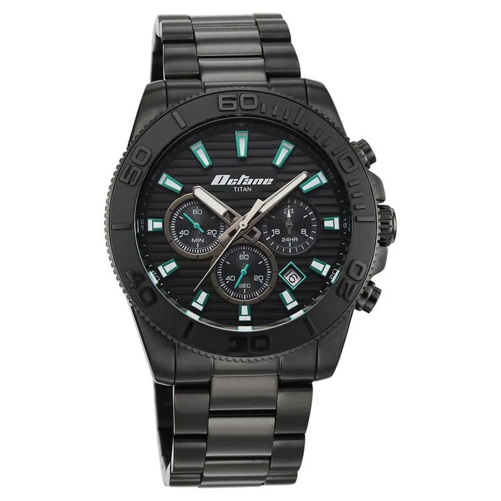 Titan Octane Gridline Accendo 90239nm01 Black Dial Men&