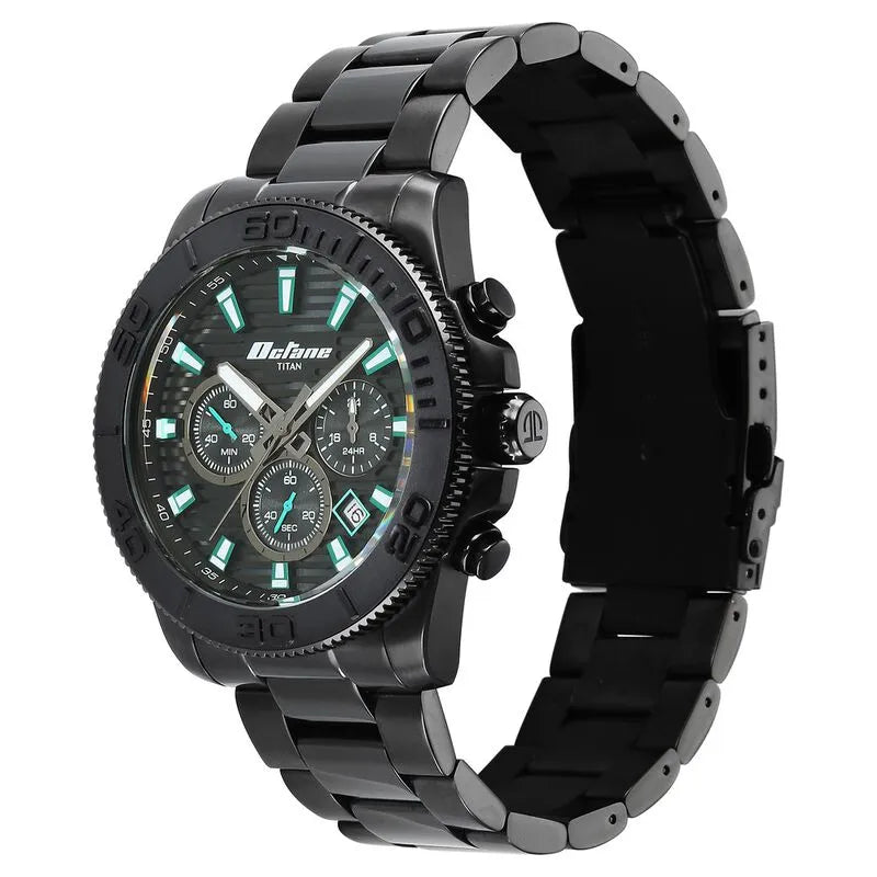 Titan Octane Gridline Accendo 90239nm01 Black Dial Men&