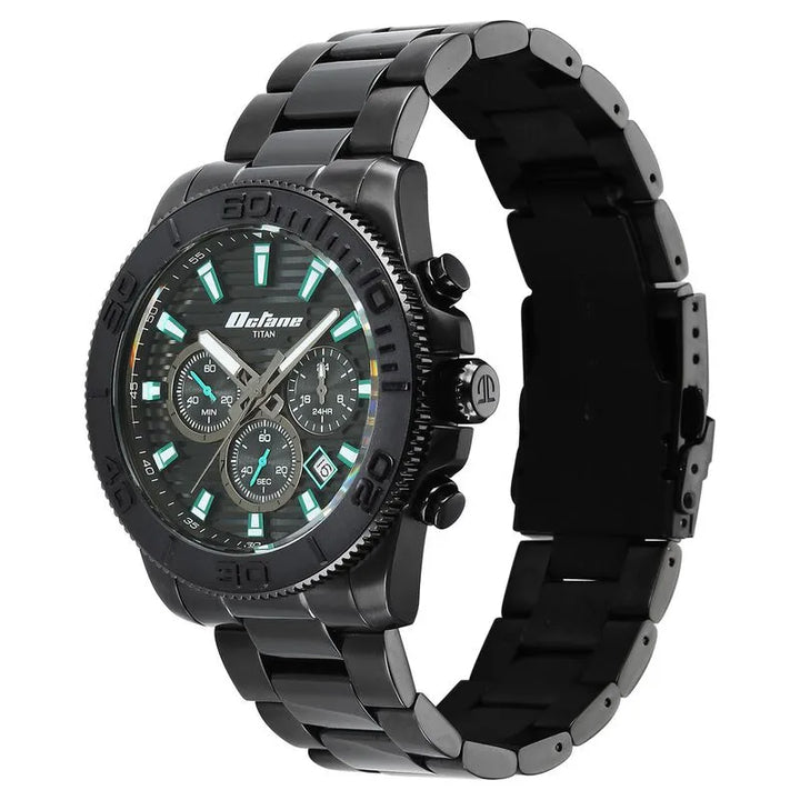 Titan Octane Gridline Accendo 90239nm01 Black Dial Men&