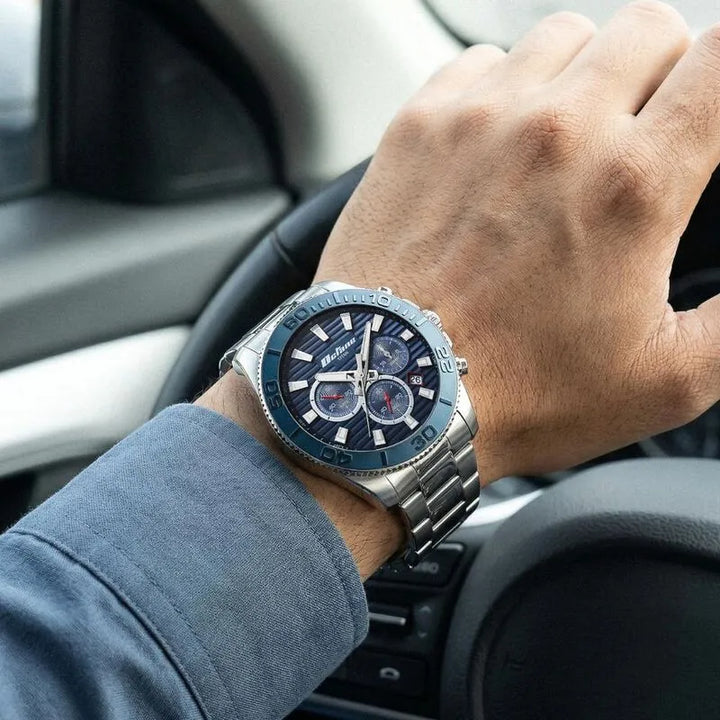 Titan Octane Gridline Accendo Chronograph Blue Dial Men&