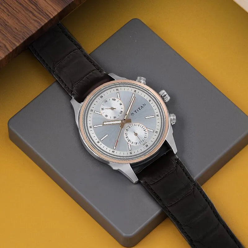 Titan On Trend nu1733kl02 Silver Dial Multifunction Men&