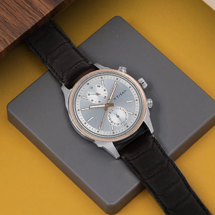 Titan On Trend nu1733kl02 Silver Dial Multifunction Men&