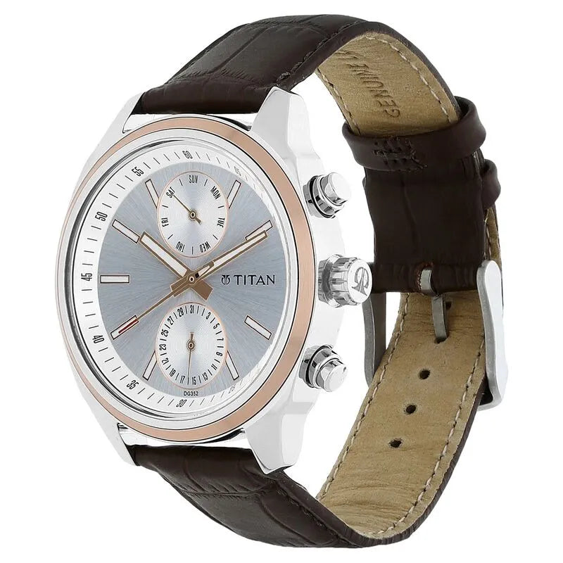 Titan On Trend nu1733kl02 Silver Dial Multifunction Men&