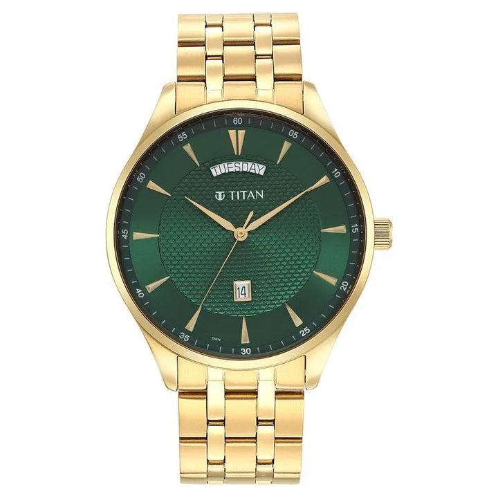 Titan Opulent III NU90127YM03 Green Dial Men&
