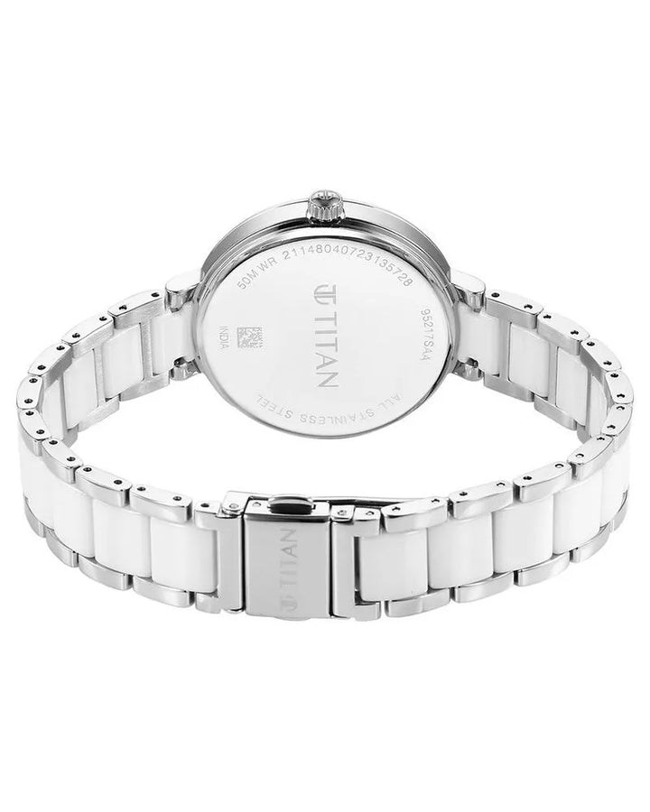Titan Purple Ceramics 95217KD01 Mother of Pearl Dial Women&