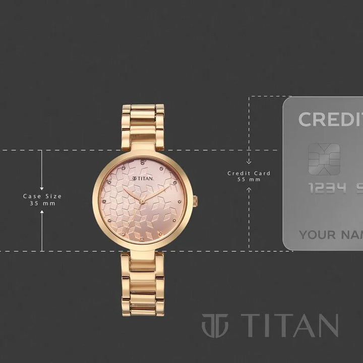 Titan Purple Superheads 2480wm08 Rose Gold Dial Women&