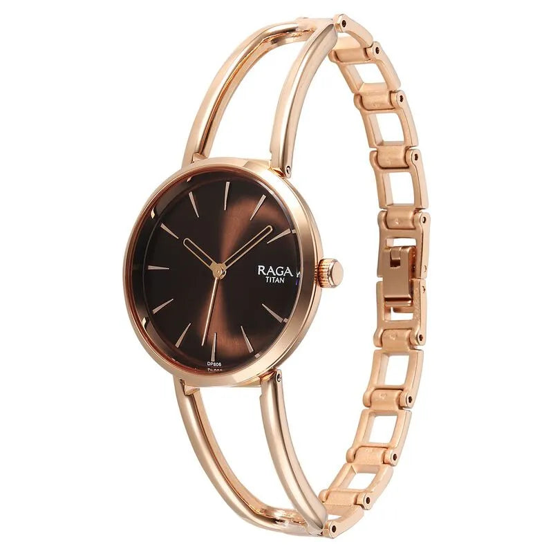 Titan Raga Afterglow 2746wm01 Brown Dial Women&