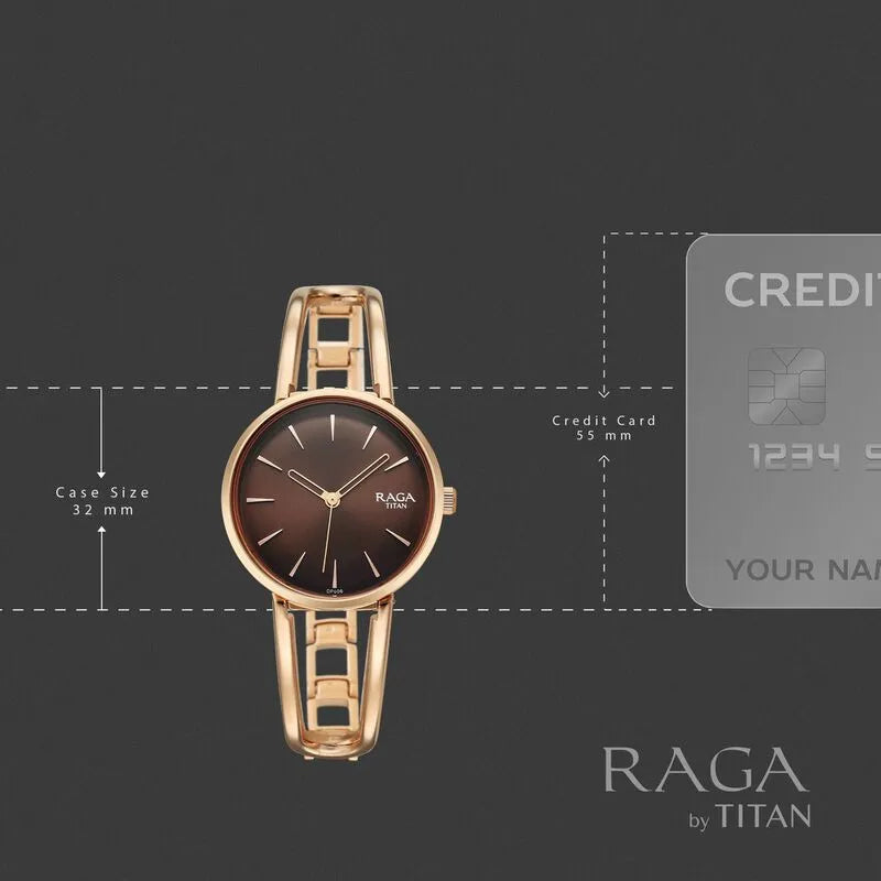 Titan Raga Afterglow 2746wm01 Brown Dial Women&