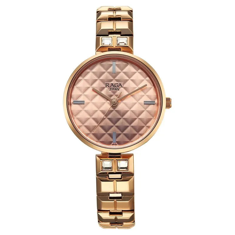 Titan Raga Contempore 2775WM01F Rose Gold Dial Women&