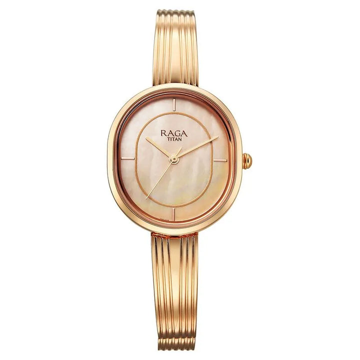Titan Raga Contempore 2776WM01F Rose Gold Mother Of Pearl Dial Women&