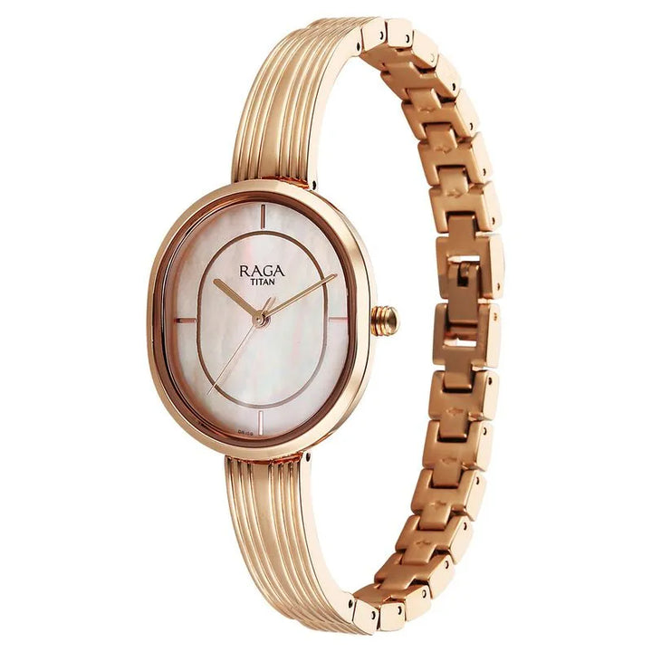Titan Raga Contempore 2776WM01F Rose Gold Mother Of Pearl Dial Women&