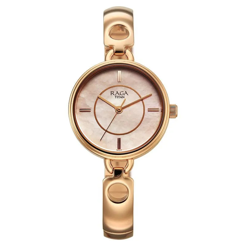 Titan Raga Contempore Rose Gold Mother Of Pearl Dial Women&