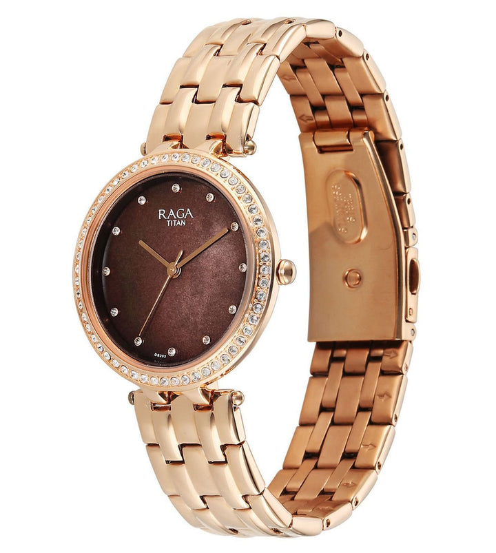 Titan Raga Allure 2793WM01 Brown Mother of Pearl Dial Women&
