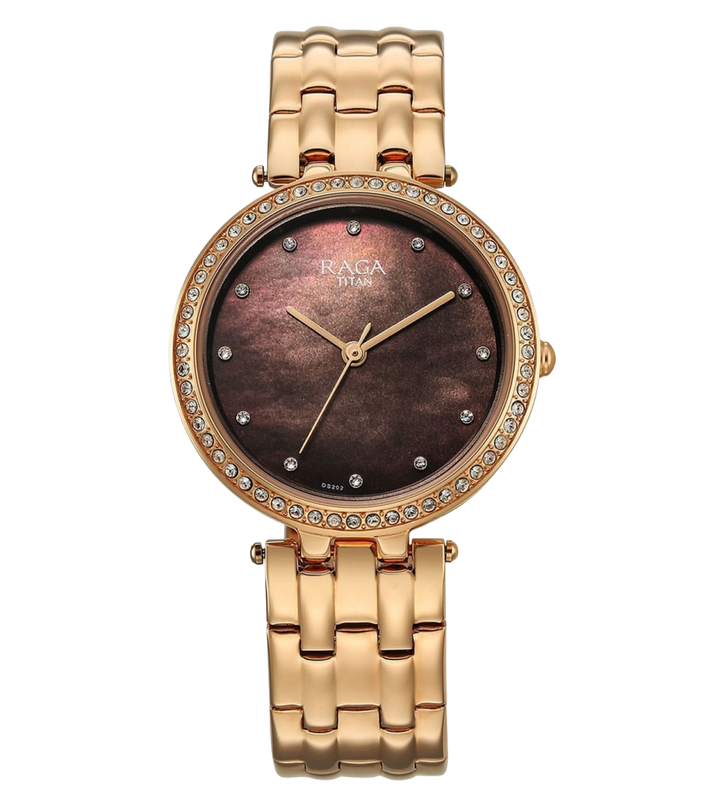Titan Raga Allure 2793WM01 Brown Mother of Pearl Dial Women&