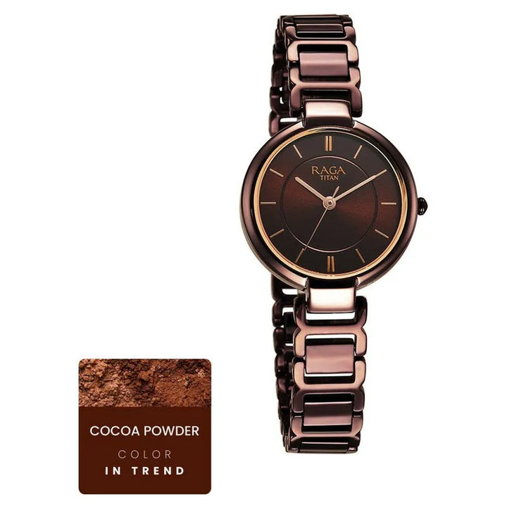 Titan Raga Delight nu2608qm02 Brown Dial Women&