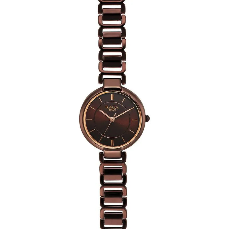 Titan Raga Delight nu2608qm02 Brown Dial Women&