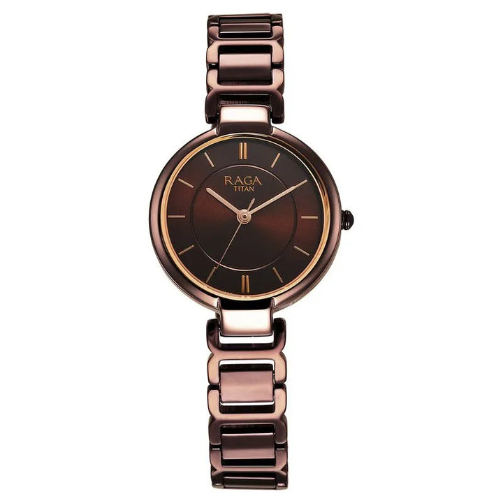 Titan Raga Delight nu2608qm02 Brown Dial Women&