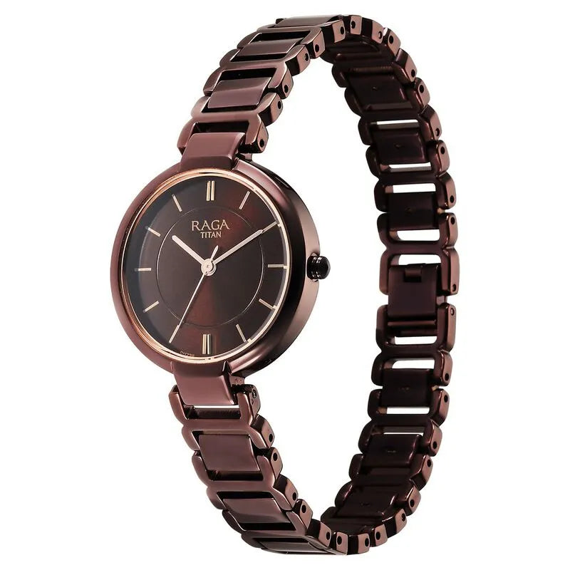 Titan Raga Delight nu2608qm02 Brown Dial Women&