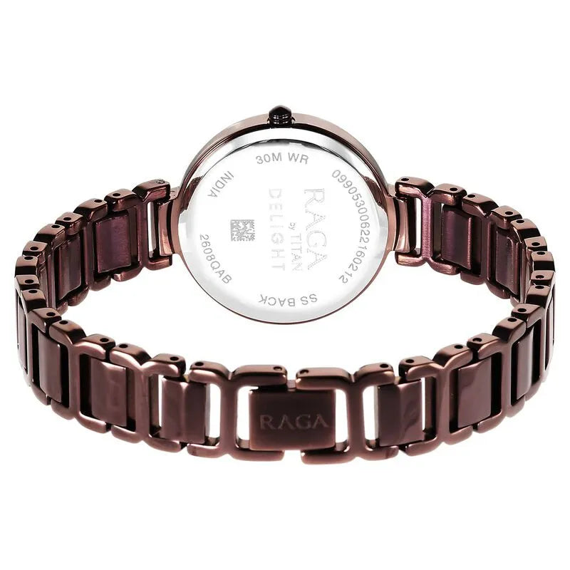 Titan Raga Delight nu2608qm02 Brown Dial Women&