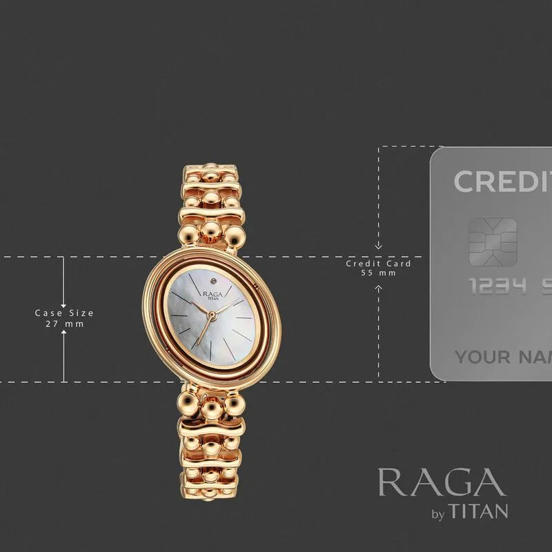 Titan Raga Glimmers NU95202WM01F Mother of Pearl Dial Women&