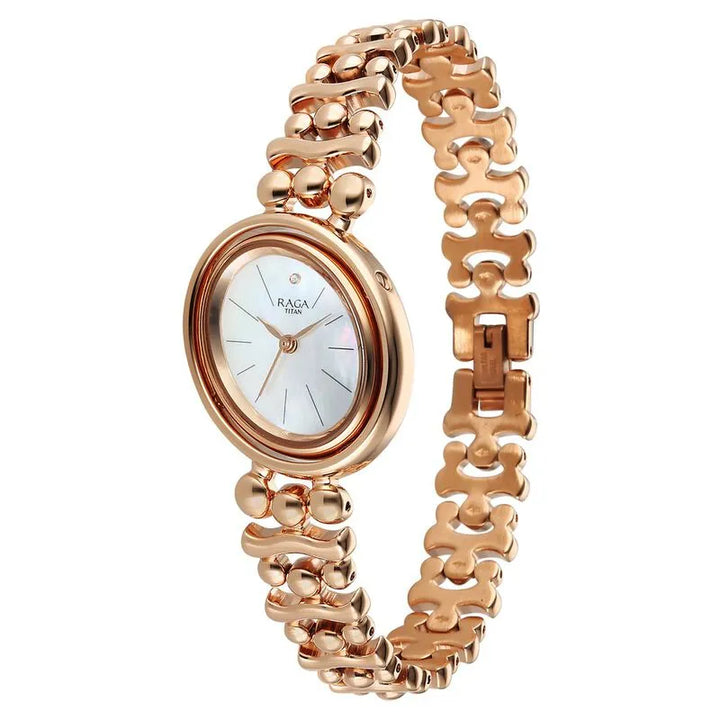 Titan Raga Glimmers NU95202WM01F Mother of Pearl Dial Women&