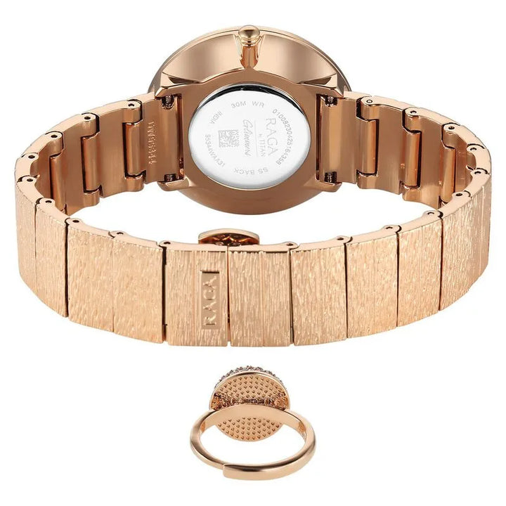 Titan Raga Glimmers nu95344wm01f Mother of Pearl Dial Women&