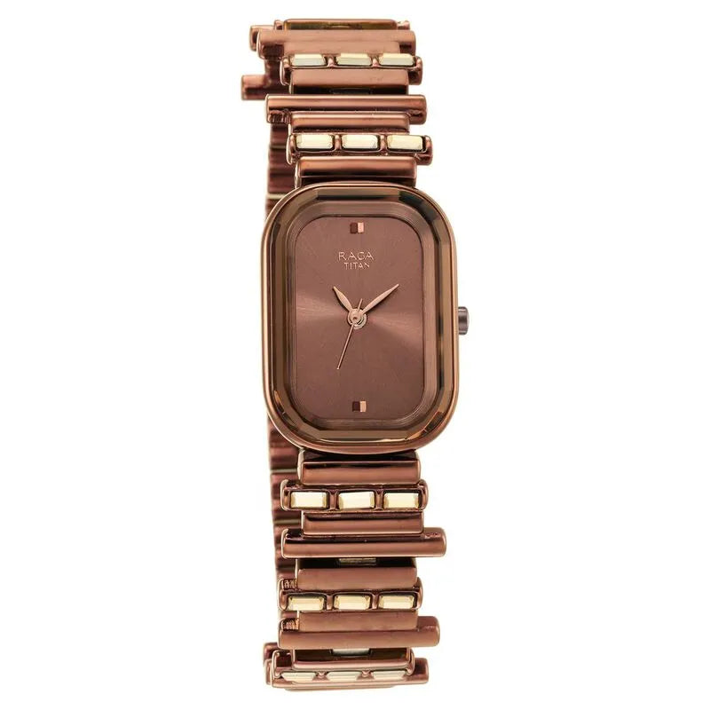 Titan Raga Love All NU95154QM01 Brown Dial Women&