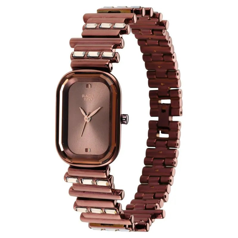 Titan Raga Love All NU95154QM01 Brown Dial Women&