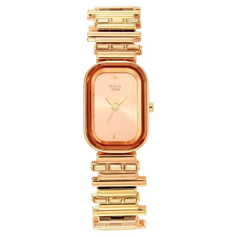 Titan Raga Love All Rose Gold Dial Women&