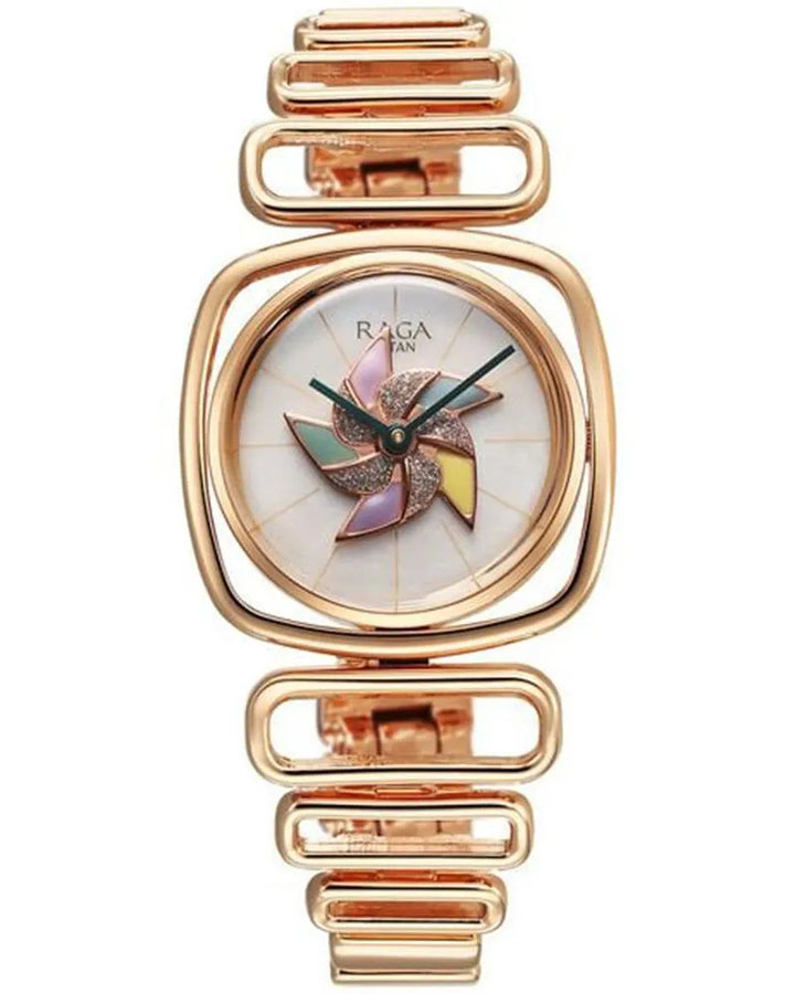 Titan Raga Memoirs 95256WM01 Rose Gold Dial Women&