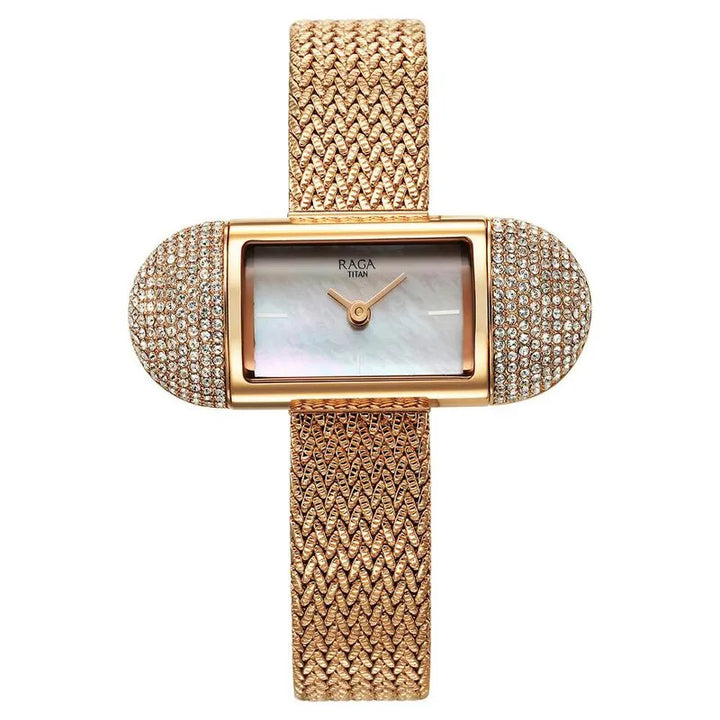 Titan Raga Memoirs 95259WM01F Mother Of Pearl Dial Women&