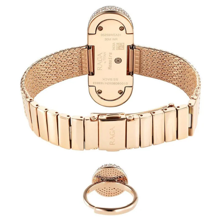 Titan Raga Memoirs 95259WM01F Mother Of Pearl Dial Women&