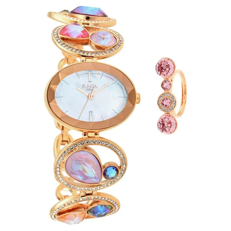 Titan Raga Moments of Joy Mother of Pearl Dial Women&