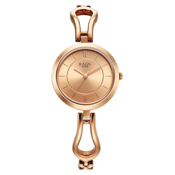 Titan Raga nu2727wm01 Rose Gold Dial Women&